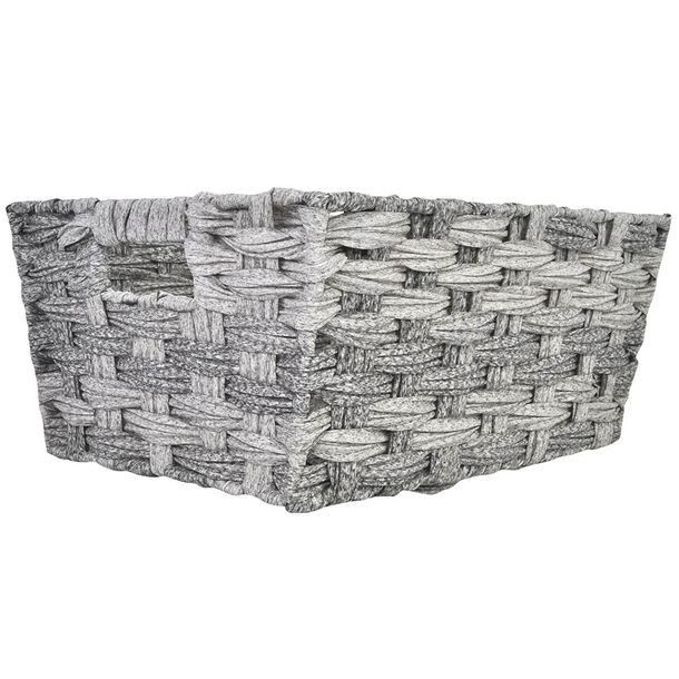 GAVETA TEJIDA GRANDE GRIS