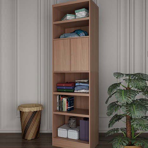 ENTREPAÑERA DELUXE NOGAL 210X60X40 CM