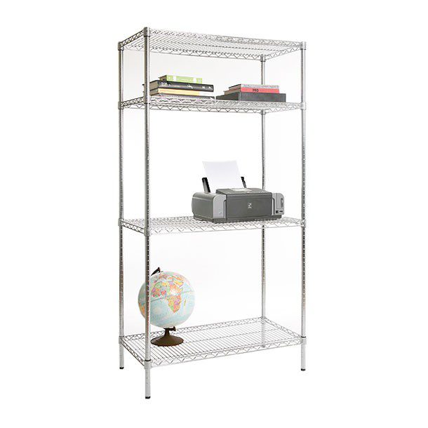 ESTANTE CROMADO 4 NIVELES 35X91X137 CM