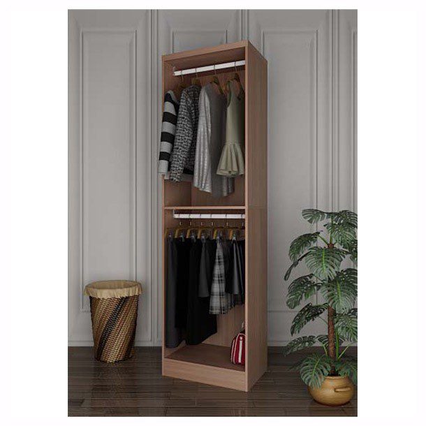 DOBLE COLGADOR DELUXE NOGAL 210X60X40 CM