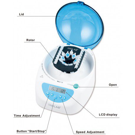 CENTRIFUGA CON 6 TUBOS, 1.5ml/2.0ml, VEL. VARIABLE.