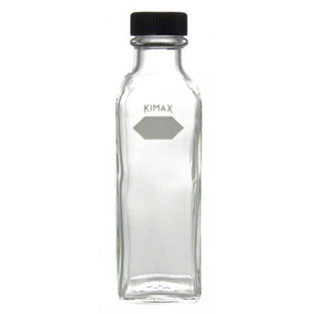 BOTELLA PARA DILUCION LECHE FORMA CUADRADA CON TAPA 160 ML