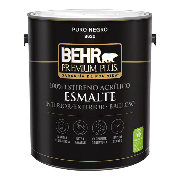 ESMALTE BRILLOSO NEGRO 3.8 L