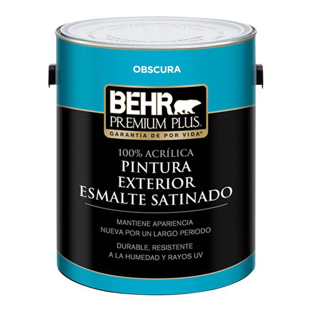 PINTURA PREMIUM PLUS EXTERIOR SATINADO BASE OSCURA 1G