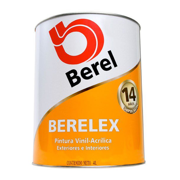PINTURA BERELEX SUPER SATÍN 4 L BLANCO