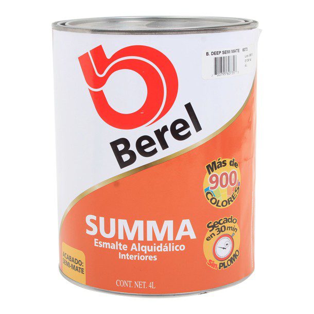 PINTURA SUMMA SEMIMATE BCO/PASTEL 4 L