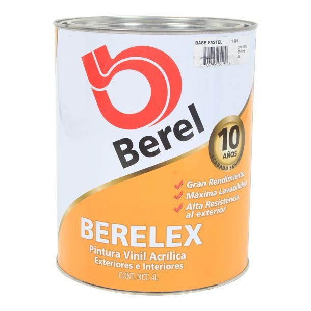 PINTURA BERELEX BASE PASTEL 4 LS