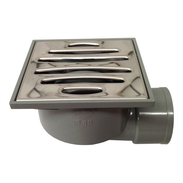 SUMIDERO PVC 50 MM X 40 MM S/H REJILLA ACERO INOXIDABLE