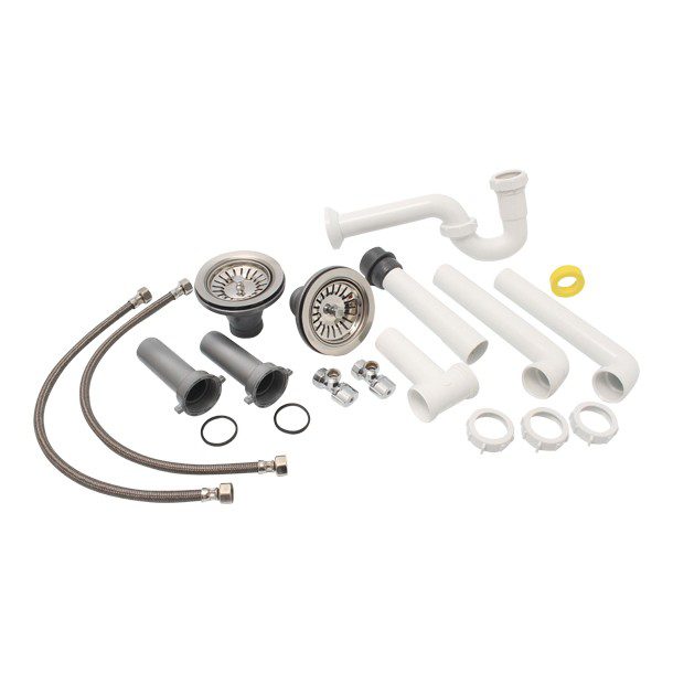 KIT DE INSTALACIÓN PARA FREGADERO DE 2 TARJAS LLAVE ROSCA