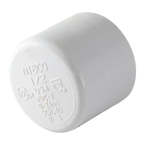 TAPÓN PVC CACHUCHA LISO CÉDULA 40 1/2"