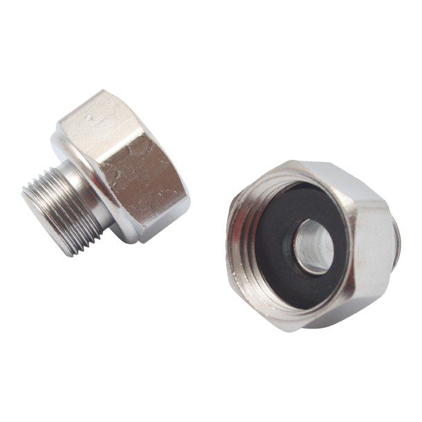 ADAPTADOR NIQUELADO PARA LLAVES DE CONTROL 1/2" FIP X 3/8"