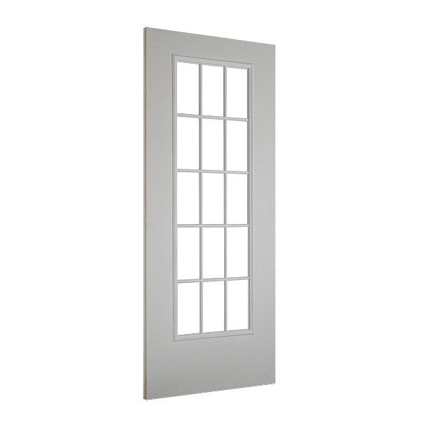 PUERTA DE ACERDO BLANCA CON 15 LUCES 90 X 213 CM MASONITE