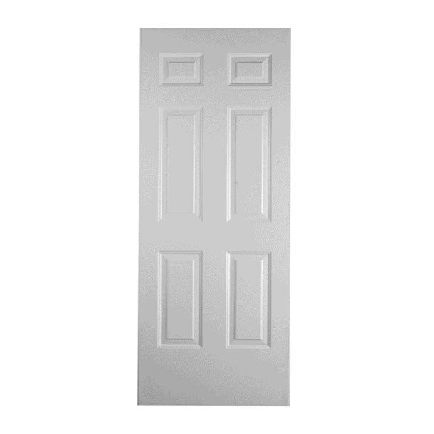 PUERTA DE ACERO BLANCA 6 PANELES 90 X 213 CM MASONITE