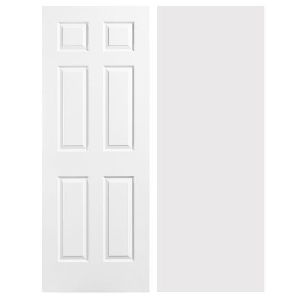 PUERTA ACERO MIXT 6P BLANCO C28 90X210