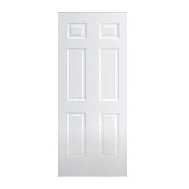 PUERTA DE ACERO BLANCA 6 PANELES 85 X 213 CM MASONITE