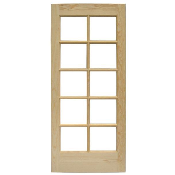 PUERTA PINO 10 VIDRIOS 90X213CM