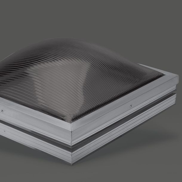 DOMO POLICARBONATO VEN BRONCE 44 X 44 CM