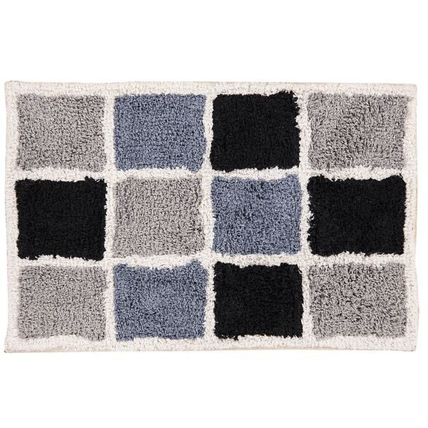 TAPETE MOSAICO 40X60 NEGRO/GRIS