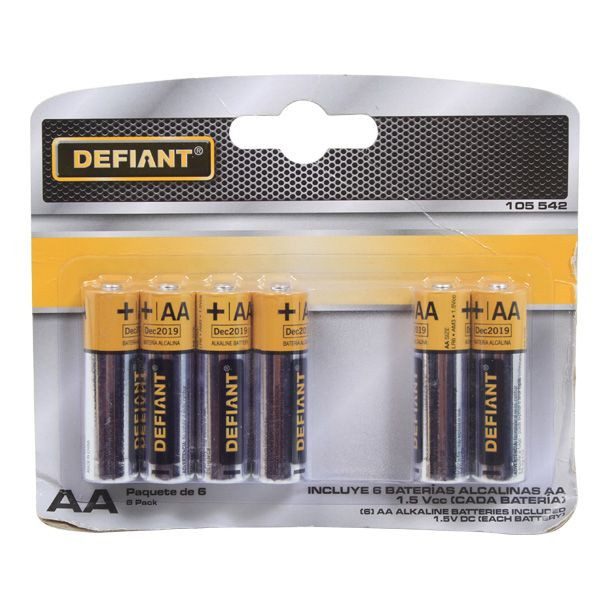 BATERIAS ALCALINAS AA 6 PIEZAS