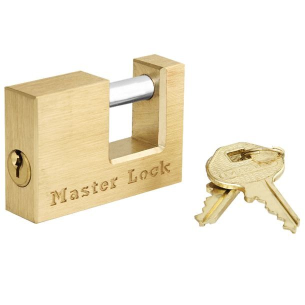 CANDADO CORTINA LATON 75MM MASTER LOCK
