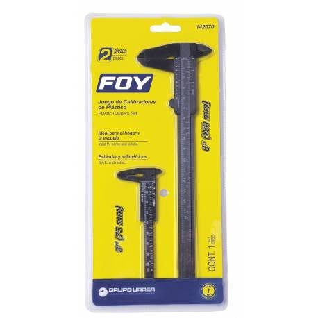 JUEGO DE VERNIER ANALOGO PLASTICO 2PZS ESTUCHE