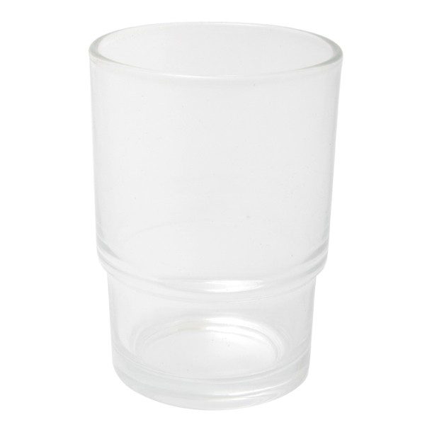 VASO DE VIDRIO TRANSPARENTE