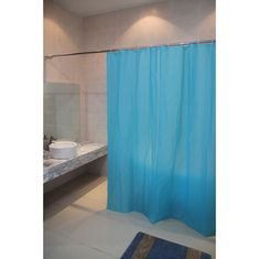 CORTINA PLÁSTICA PEVA AZUL