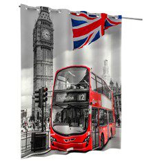 CORTINA GANCHO MÁGICO POLIÉSTER BRITHISH AIR