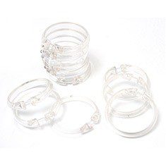 AROS CORTINA BAÑO 12 PIEZAS