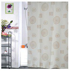 CORTINA PARA BAÑO POLIÉSTER TWIST BROWN