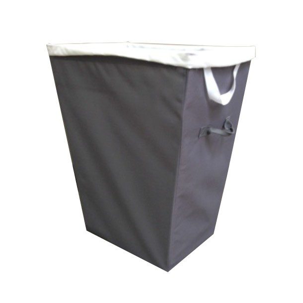 CESTO DE ROPA CON MALLA GRIS