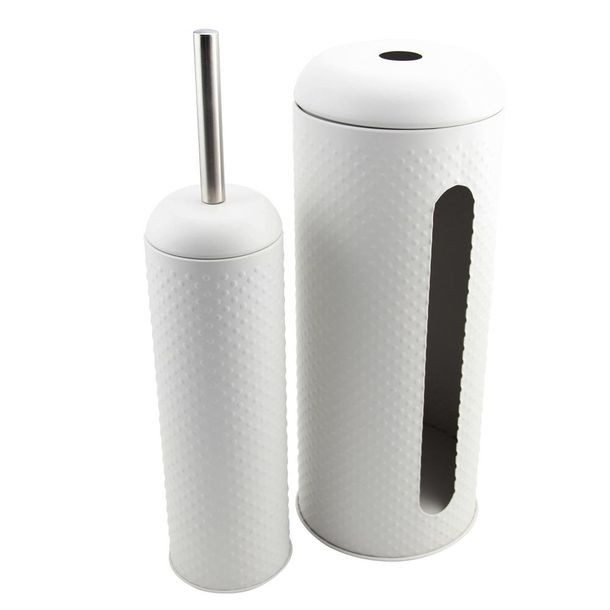 CEPILLO PARA WC Y PORTA ROLLOS COLOR BLANCO