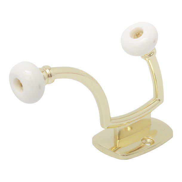 GANCHO DORADO Y PORCELANA