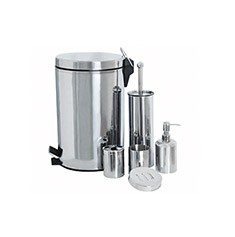 SET DE BAÑO ACERO INOXIDABLE (6 PIEZAS)