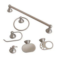 JUEGO DE ACCESORIOS DE BAÑO PRESTON 6 PIEZAS PEWTER MATE