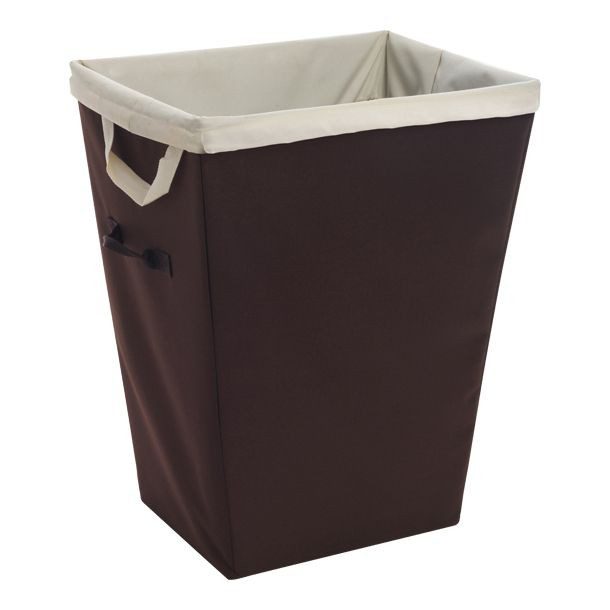 CESTO DE ROPA CON MALLA CHOCOLATE