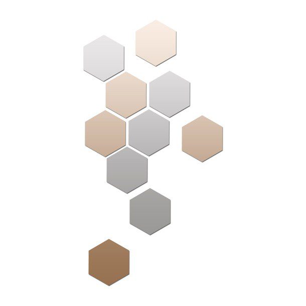 ESPEJO DE 10 PIEZAS DE 18 X 21 CM