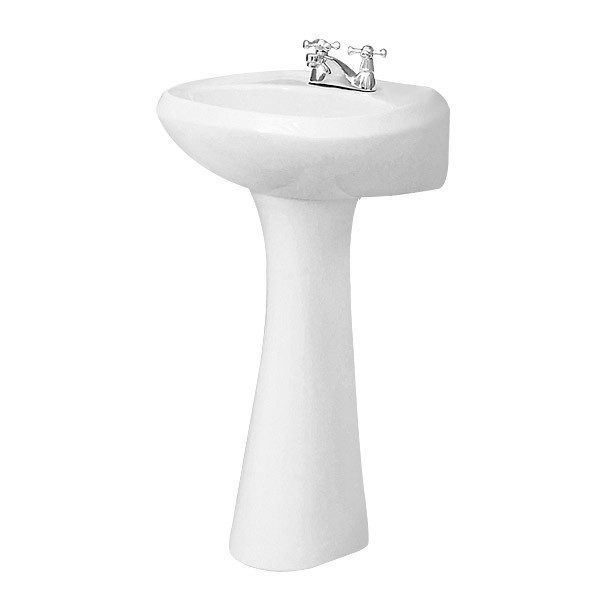 LAVABO/PEDESTAL PCK AUSTRIA 4" BCO