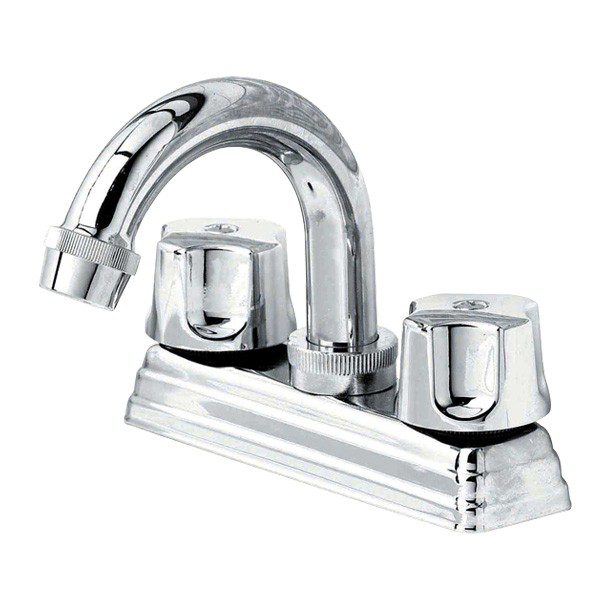 MEZCLADORA PARA LAVABO 4" CROMO RUGO