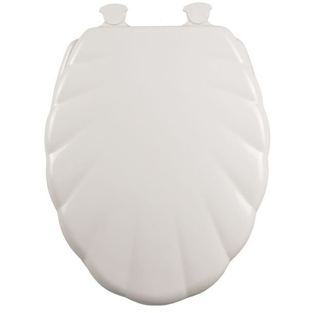 ASIENTO PARA BAÑO ALARGADO CONCHA MADERA HUESO