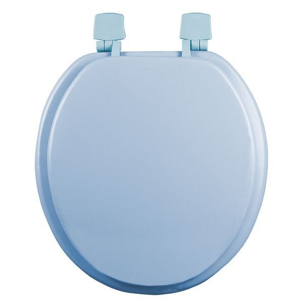 ASIENTO PARA BAÑO REDONDO ACOLCHADO AZUL