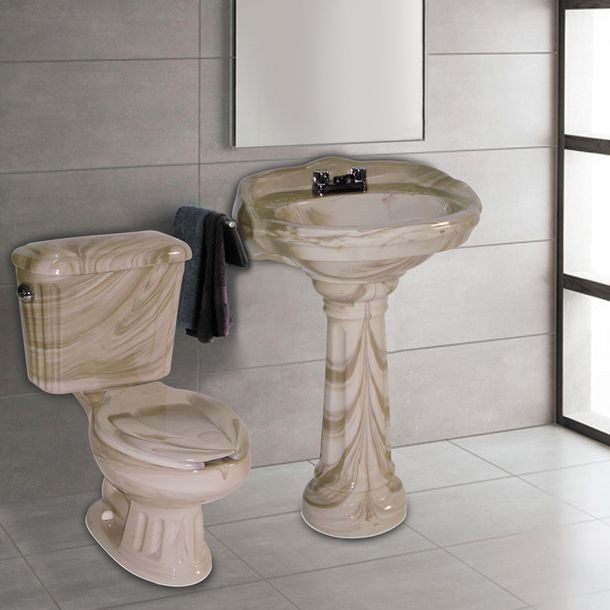 SANITARIO WINSTON MÁRMOL CAFÉ 2 PIEZAS 6 L