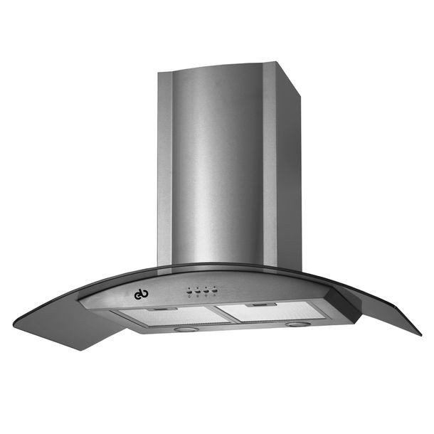 CAMPANA PARED 90 CM ACERO INOXIDABLE-CRISTAL