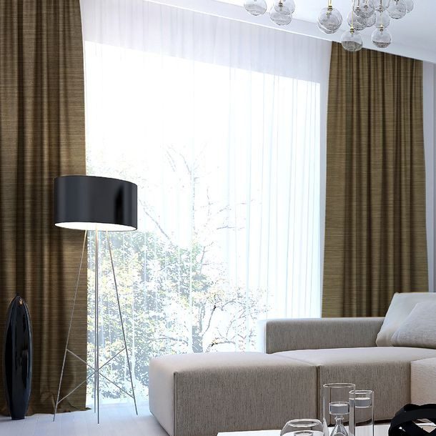 CORTINA RAYAS CAMELLO 1.40 X 2.20 M NATURAL COLLECTION