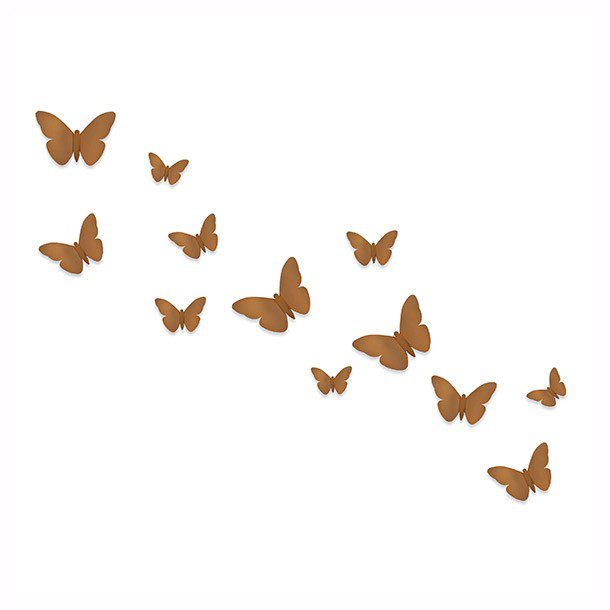MARIPOSAS 3D CHOCOLATE 12 PIEZAS