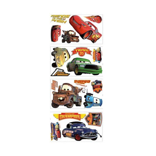 STICKERS CARS 45.7X101.6 CM 18 PIEZAS DISNEY