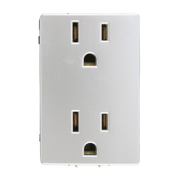 CONTACTO 3 MÓDULOS CON TIERRA TITANIO