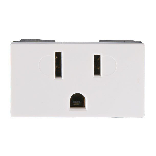 CONTACTO 1 MÓDULO CON TIERRA MARFIL