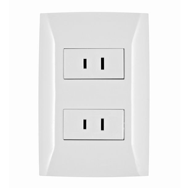 PLACA Y CONTACTO DOBLE CONTACTO BLANCO