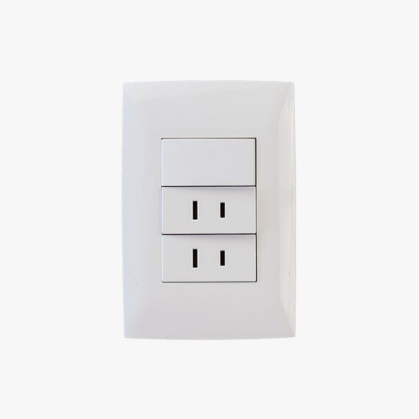 INTERRUPTOR SEN Y DOS TOMA S/TIERRA CON P